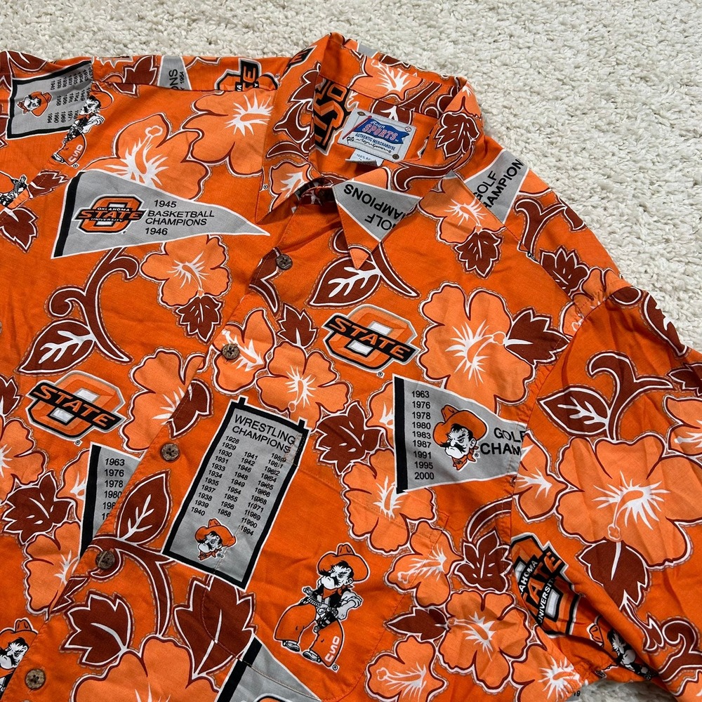 Reyn Spooner Oklahoma State University Shirt XL OSU NCAA Cowboys Hawaiian